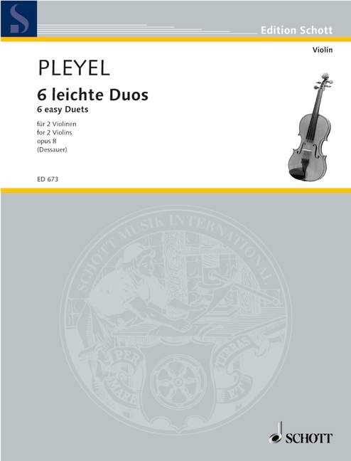 6 easy Duos op. 8, Sonatinas, 2 violins. 9790001031745