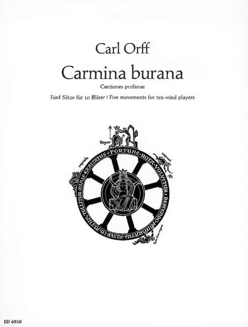 Carmina Burana, Five movements for Ten woodwind, score