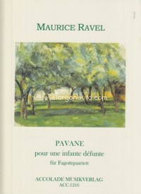 Pavane pour une infante defunte, for four bassons, Score & Parts