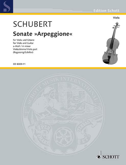 Sonata Arpeggione D 821, A Minor, cello (viola, flute) and guitar, solo part