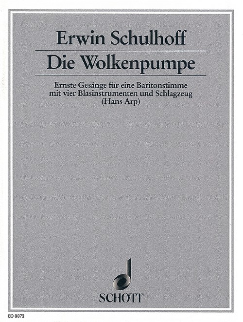 Die Wolkenpumpe Werk 40, Ernste Gesänge nach Worten des Heiligen Geistes, baritone with 4 wind instrumentsn and percussion, score and parts