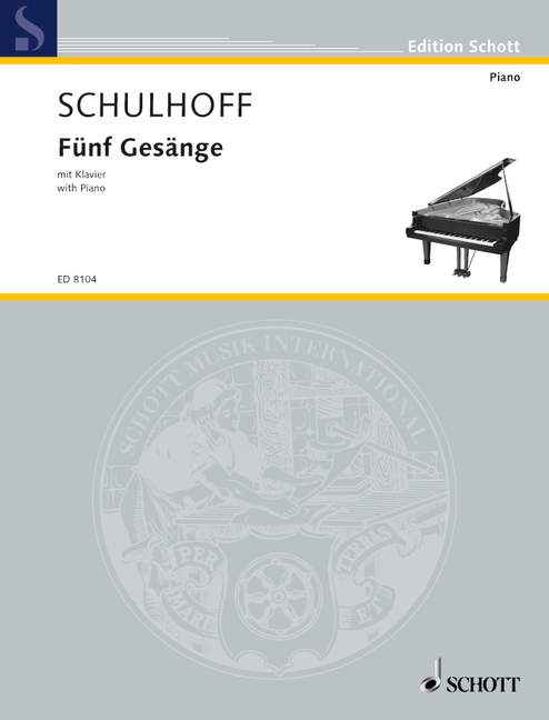 Fünf Gesänge mit Klavier, Textwriter unknown, voice and piano