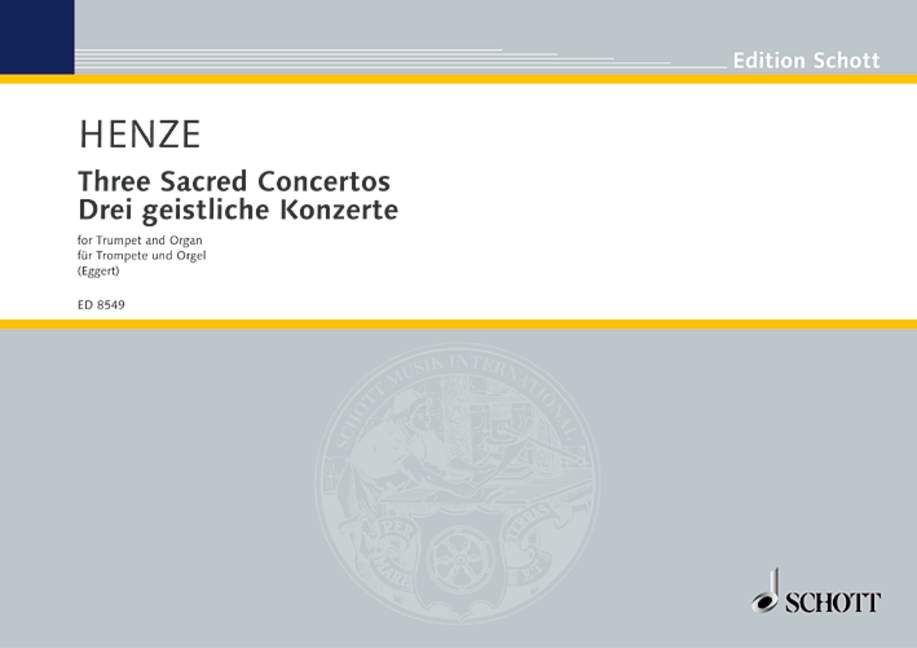 Three Sacred Concertos, for trumpet and organ