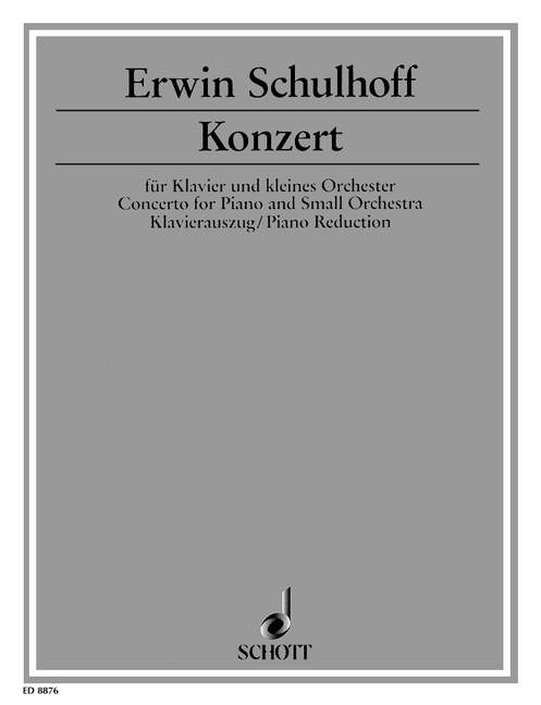 Concerto op. 43, piano and small orchestra, piano reduction for 2 pianos