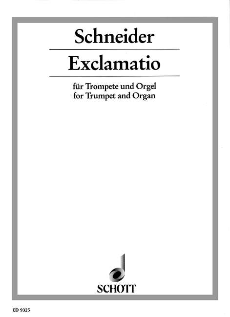 Exclamatio, trumpet and organ, performance score