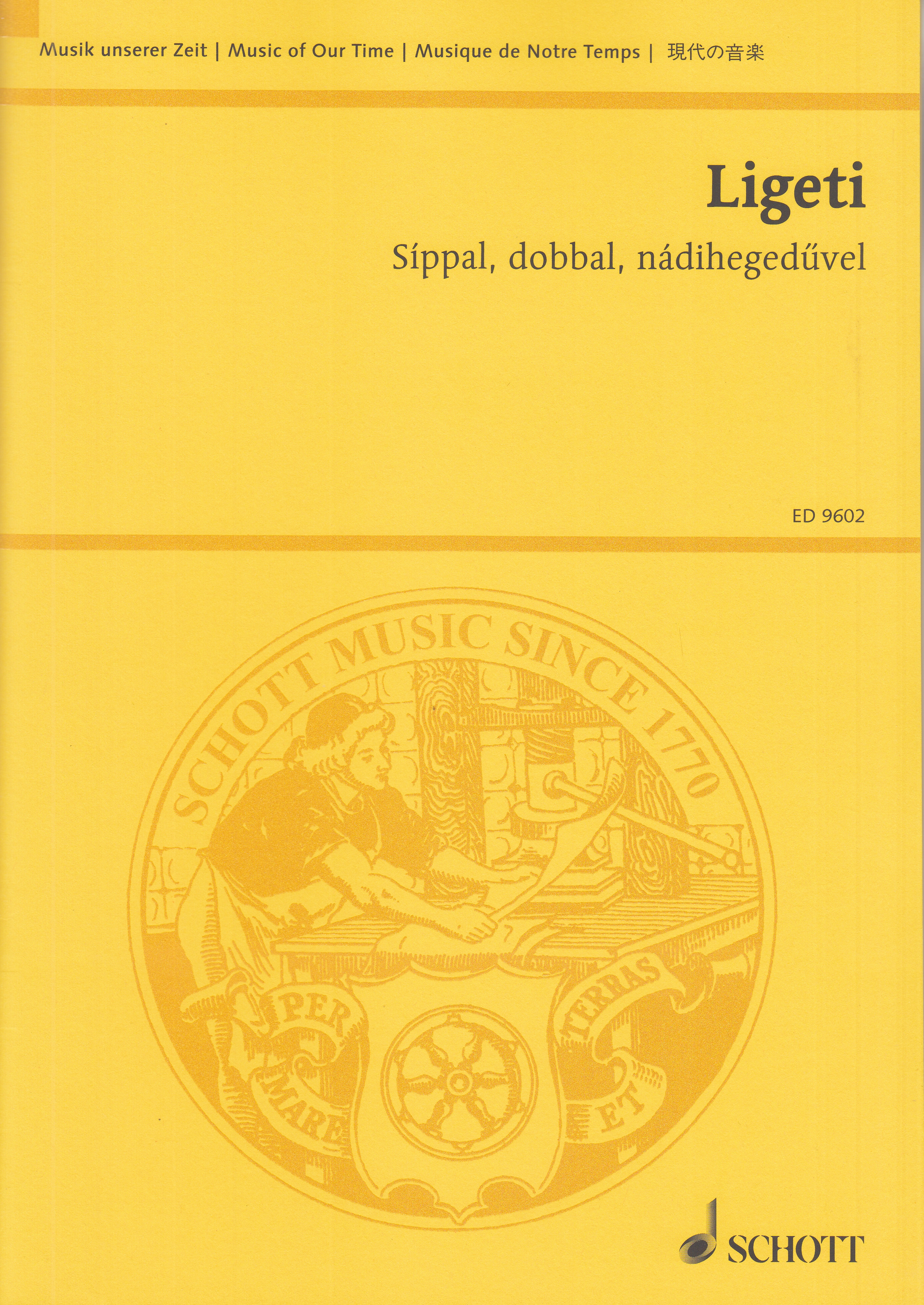 Síppal, dobbal, nádihegedüvel, (With Pipes, Drums, Fiddles), mezzo soprano and 4 percussionists, study score