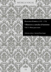 Villancicos y cantadas al Santísimo, vol. 1: Obras para tenor. 9790805412566