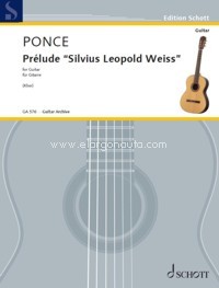 Prélude "Silvius Leopold Weiss", for Guitar. 9790001207904