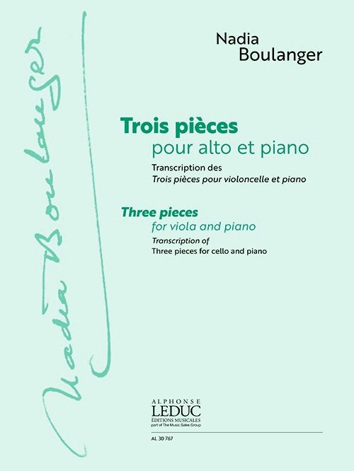 Trois Pièces pour Alto et Piano = Three Pieces for Viola and Piano. 9790046307676
