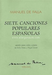 Siete canciones populares españolas, versión para viola y piano