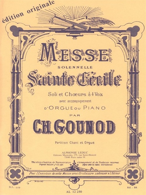 Messe Solennelle de Sainte-Cécile, SATB, orgue et piano
