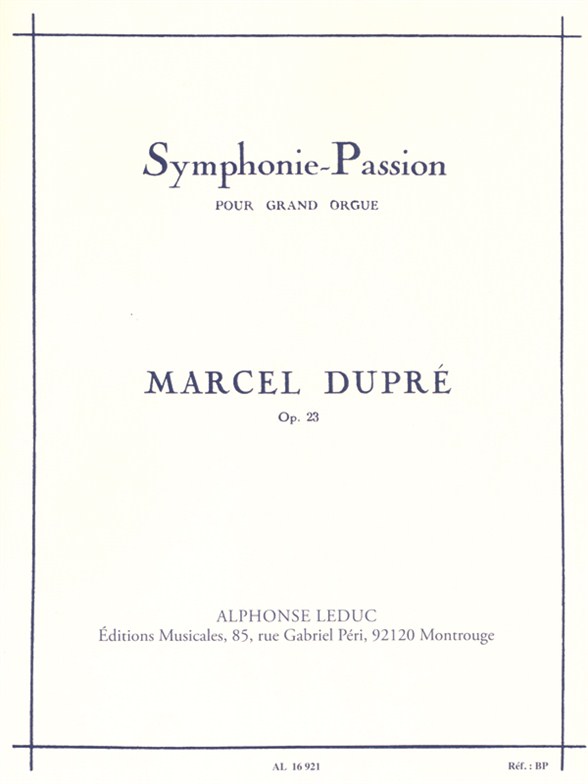 Passion Symphony, Op. 23 (Organ)