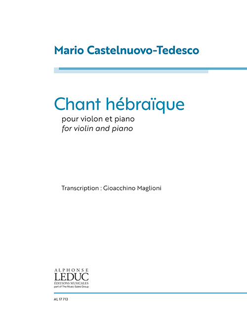 Chant Hébraïque for Violin and Piano