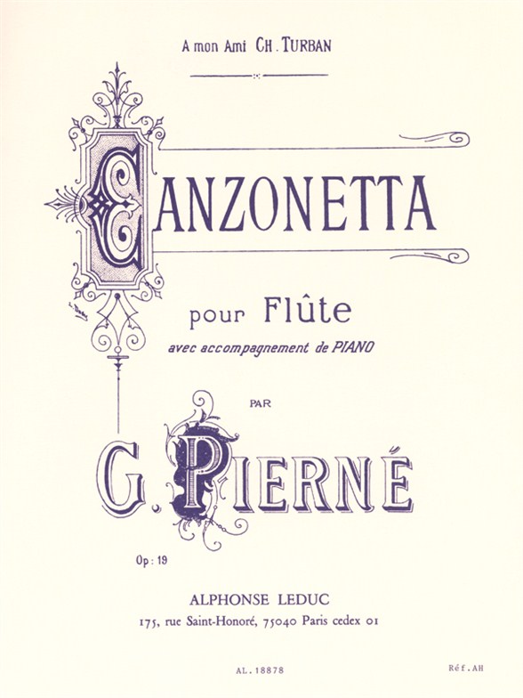 Canzonetta, flute et piano. 9790046188787
