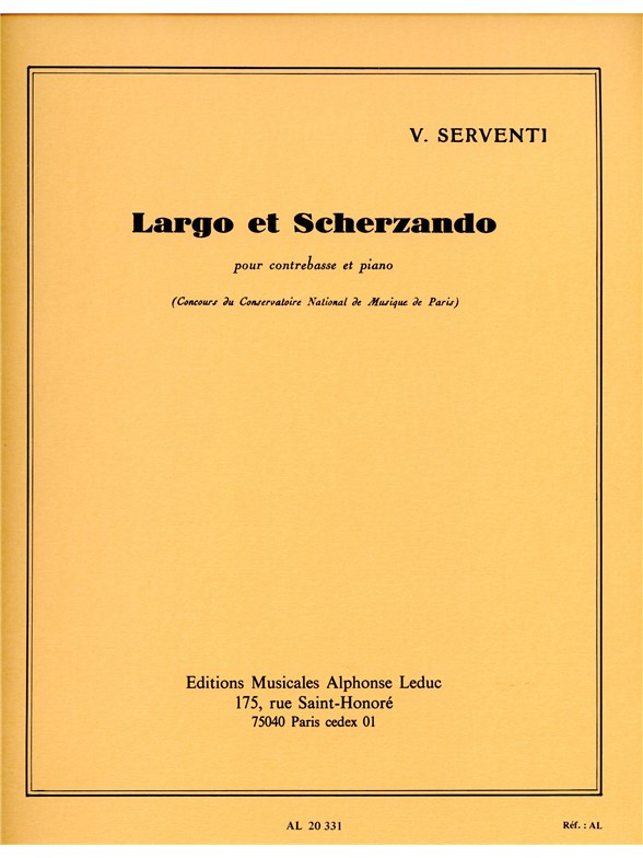 Largo et Scherzando: Contrebasse et Piano