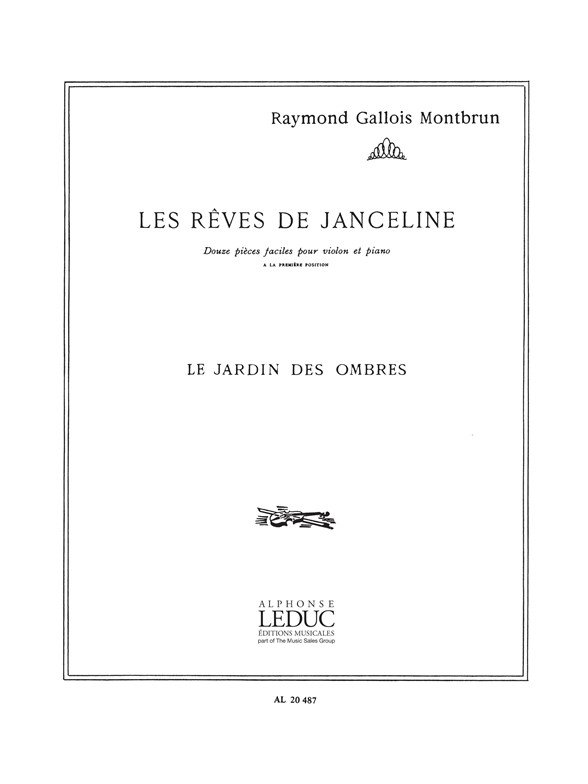 Les Rêves De Janceline, nº 10: Le Jardin des ombres, violon et piano