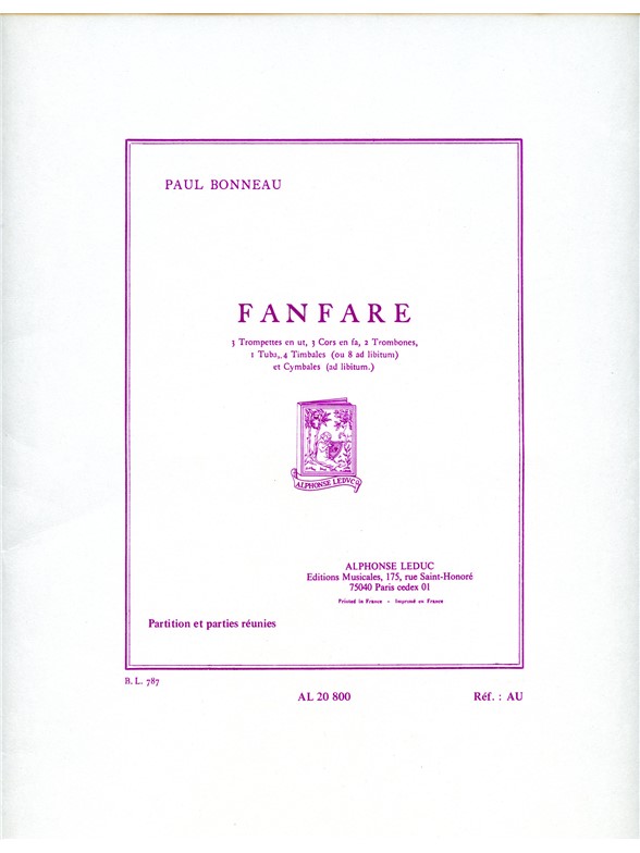 Fanfare, Brass Ensemble, Score and Parts