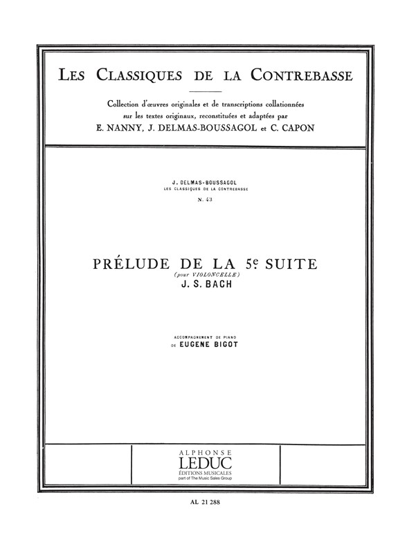Prélude: Classiques No. 43, Double Bass and Piano