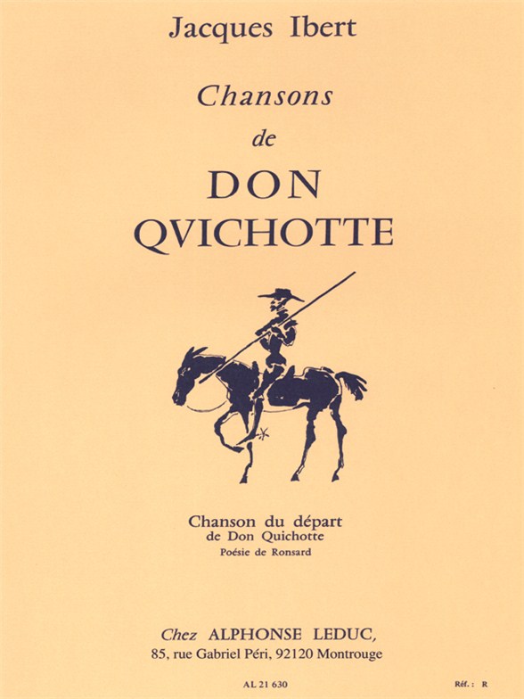 Chansons de Don Quichotte nº 1: Chanson du depart, Voix grave et Piano