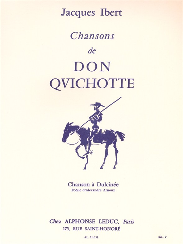 Chansons de Don Quichotte nº 2: Chanson à Dulcinée, Voix grave et Piano