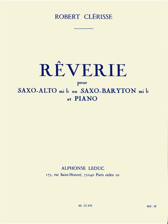 Reverie, Saxophone Sib et Piano