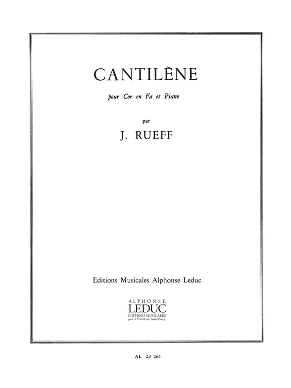 Cantilène, pour Cor en Fa et Piano