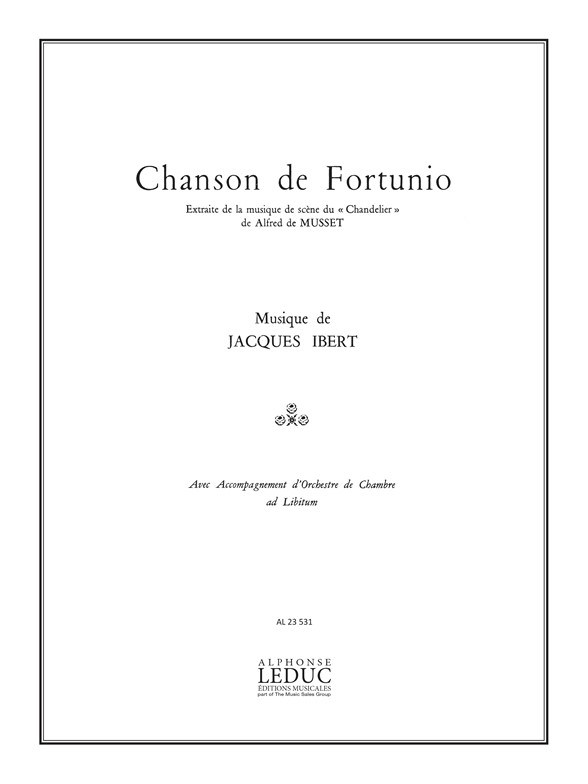Chanson de Fortunio, Voix et Piano
