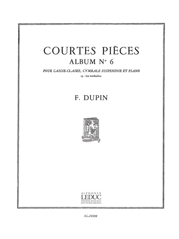 Courtes Pièces Vol. 6, caisse-clare, cymbale suspendue et piano