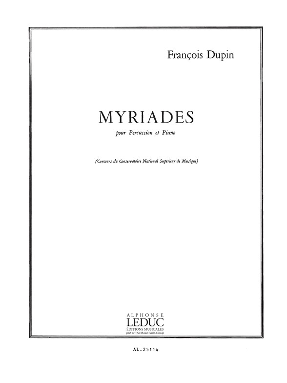 Myriades, percussion et piano