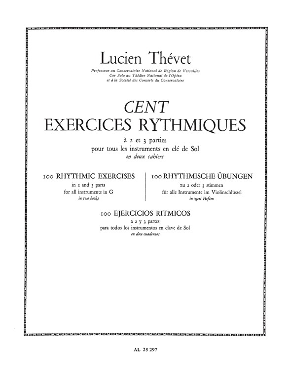 100 Exercices rythmiques, vol. 1, à 2 parties, pour cor