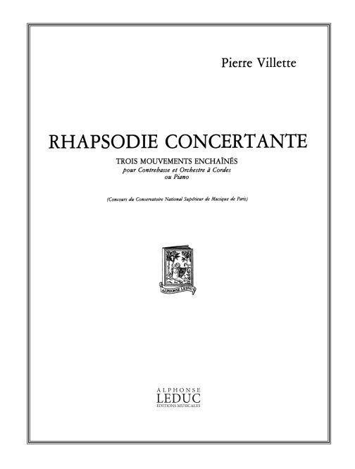Rhapsodie concertante Op. 46, pour contrebasse