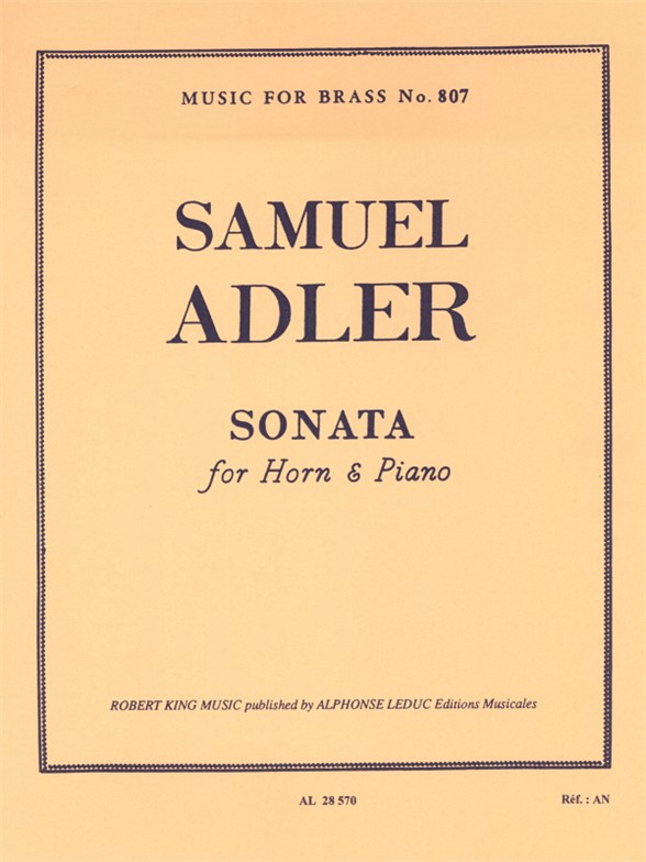 Sonata for Horn and Piano. 9790046285707