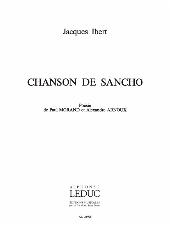 Chanson de Sancho, pour chant et piano