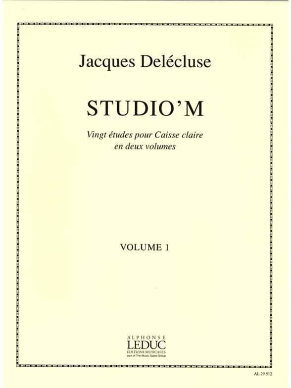 Studio'M, vol. 1: Vingt études pour caisse claire en deux volumes