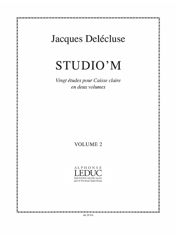 Studio'M, vol. 2: Vingt études pour caisse claire en deux volumes