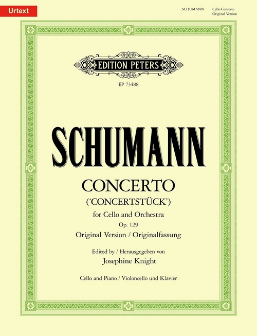 Concerto (Concertstück) for Cello and Orchestra, op. 129, Original Version, Piano Reduction