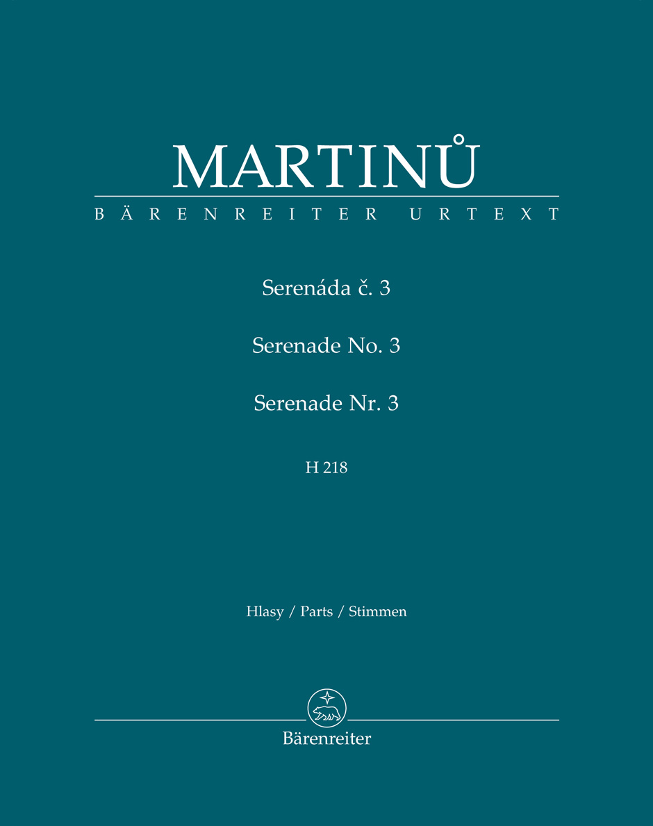 Serenade no. 3 H 218, Oboe, Clarinet, Violin Quartet and Cello, Set of Parts