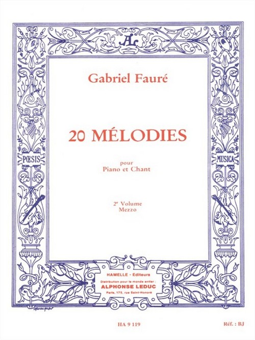 20 Mélodies Vol. 2, pour piano et chant (moyenne)