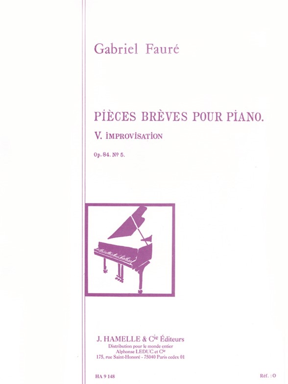Improvisation Op. 84, nº 5, piano