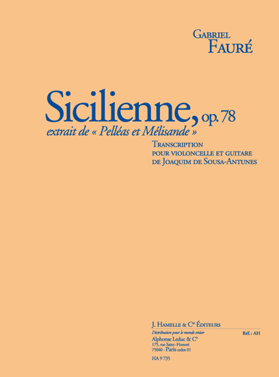 Sicilienne Op. 78, violoncelle et guitare