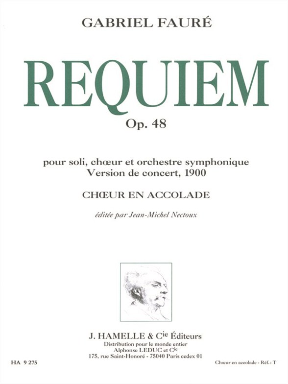 Requiem, Op. 48 version 1900, choeur en accolade