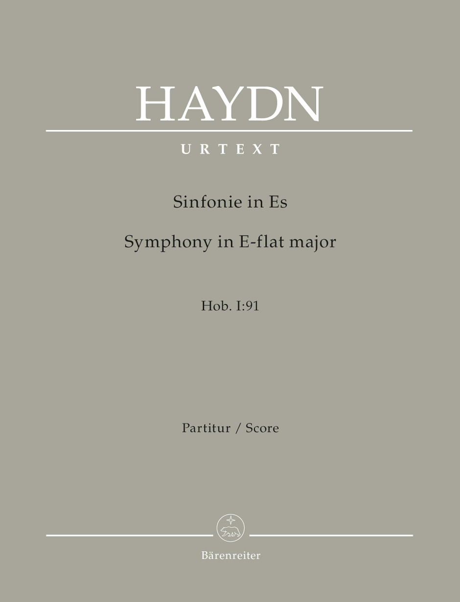 Symphony No. 91 E-flat major Hob. I, Orchestra, Score