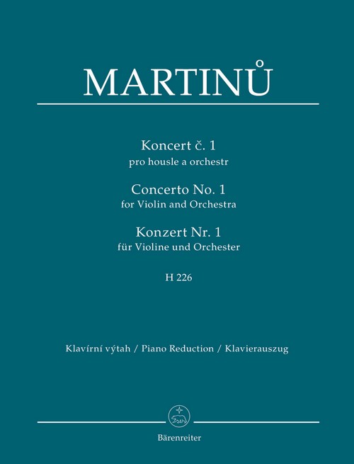 Concerto for Violin and Orchestra no. 1 H 226, Piano Reduction