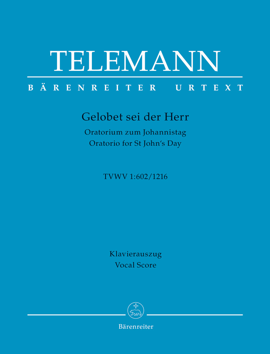 Gelobet sei der Herr: Oratorium zum Johannistag TVWV 1 : 602/1216, Piano Reduction