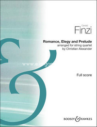 Romance, Elegy and Prelude, Arrangement for string quartet, score