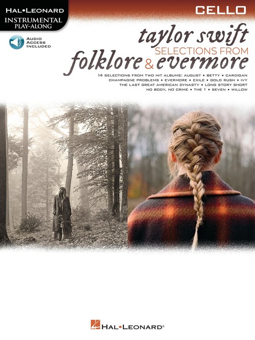 Taylor Swift - Selections from Folklore & Evermore: Cello Play-Along Book with Online Audio. 9781705133156