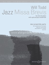 Jazz Missa Brevis, for mixed choir (SATB divisi) and piano, jazz trio (piano, bass and drums) or jazz ensemble (alto saxophone, 2 trumpets, drums and bass) ad libitum, set of parts