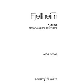 Njoktje = The Swan, for choir (SSAA) and piano (keyboard), choral score