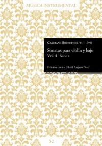Sonatas para violín y bajo. Vol. 4. Serie 4