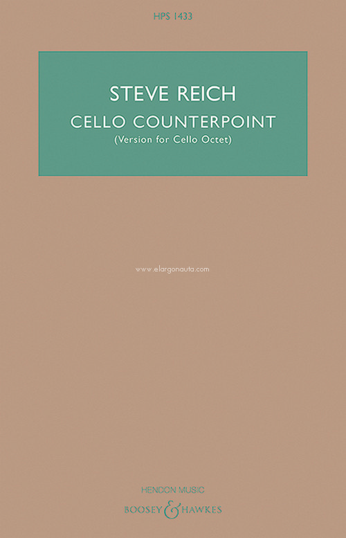 Cello Counterpoint, Version for Cello Octet, study score